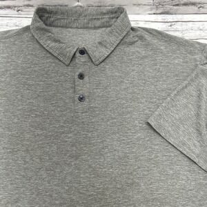 Vuori Shirt Mens XL Gray Polo Strato Tech Performance Short Sleeve Stretch V188
